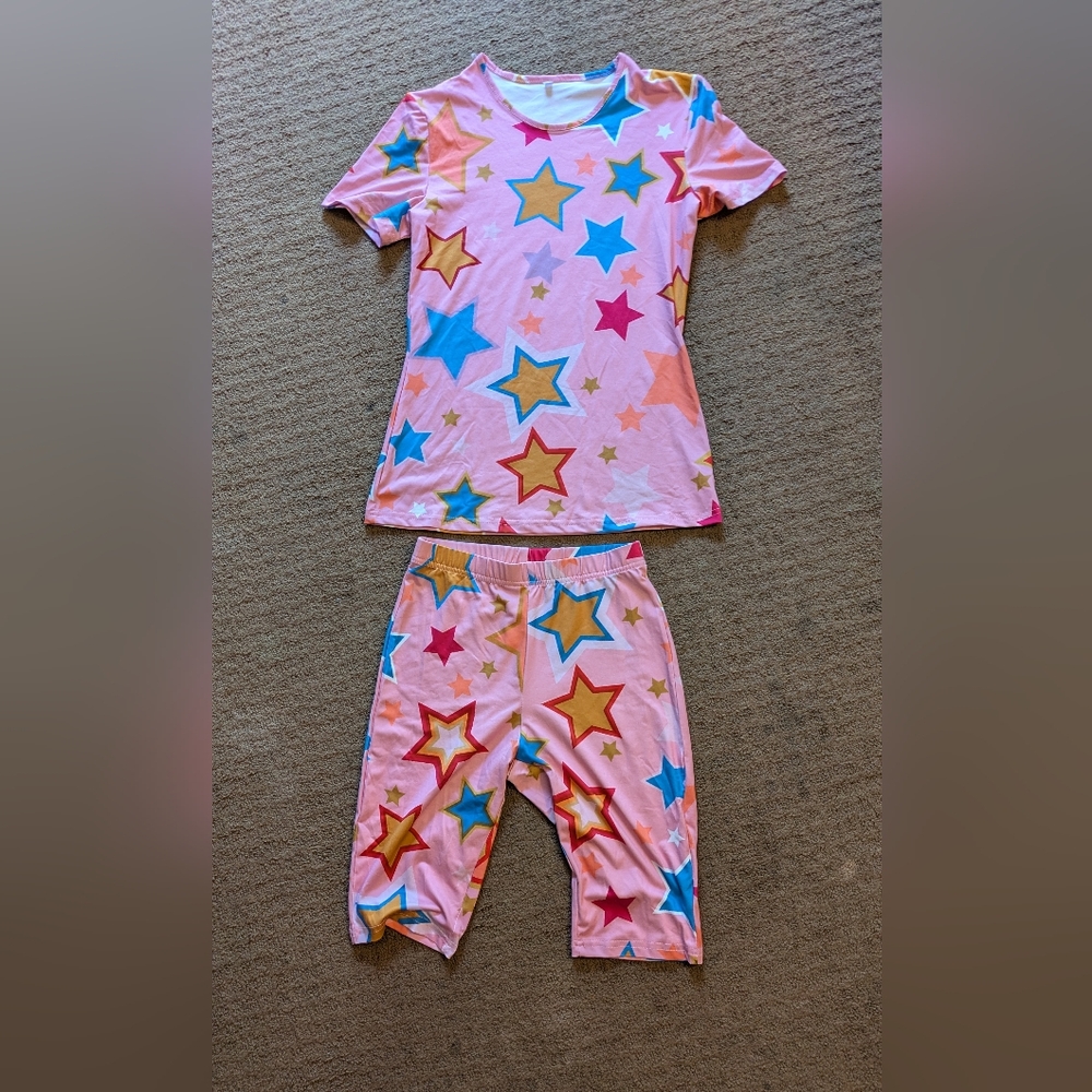 Colorful Star Kids Pajamas Size Small